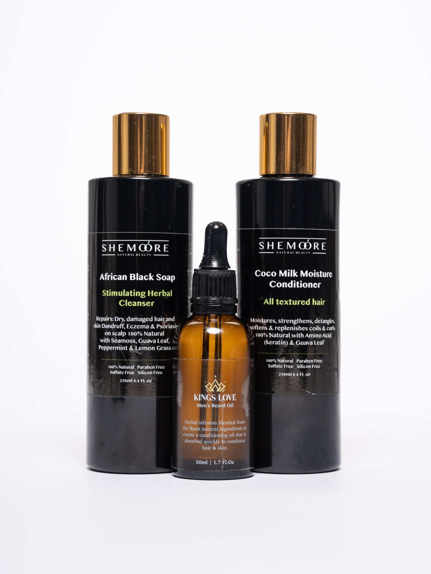 Kings Love Hair & Beard Cleanse, Condition & Nourish (Oil) Set